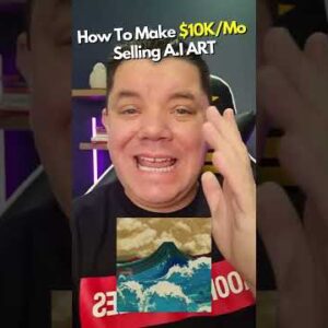 Get $500 PER DAY For FREE Selling AI Art (New Make Money Online Method) #Shorts