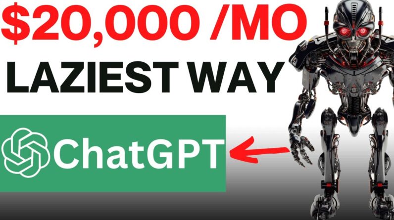 Earning $20,000 Monthly With Chat GPT And Ai (LAZIEST WAY TO MAKE MONEY ONLINE)